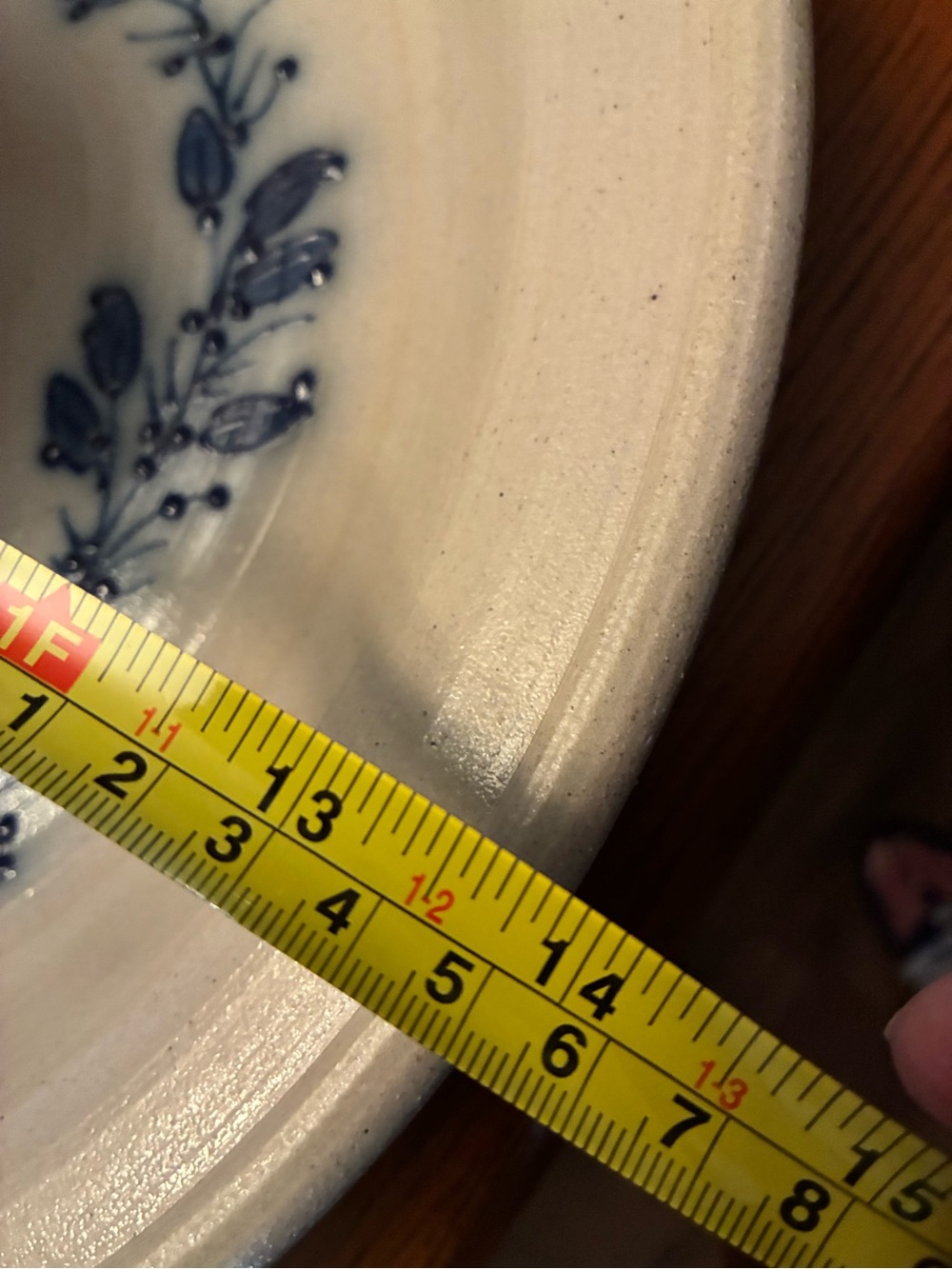 Salmon Falls Stoneware Blueberry Vine chip and dip platter - Picture 3 of 4